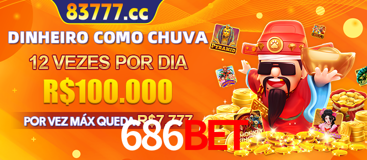 Banner do programa de recompensas Recomende para amigos do 686BET, detalhando os bônus por convidar amigos, com prêmios que chegam a R$288.888.